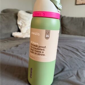 Owala Green Insulated Water Bottle with Built-in Straw
